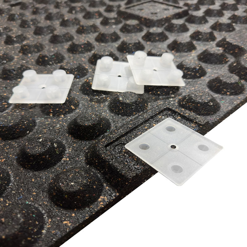40mm Premium Black Rubber Tiles (1m x 0.5m / Grey Fleck)