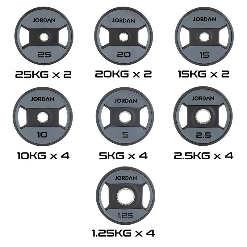 JORDAN® Custom Urethane Dual Grip Olympic Plates
