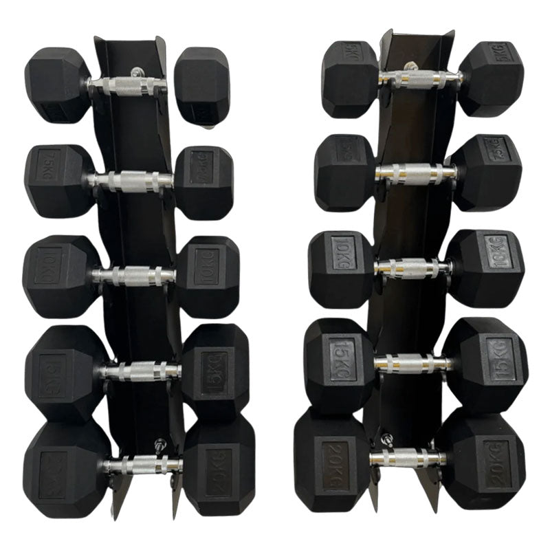 Dumbbell Set with Wall Mounted Dumbbell Storage Racks