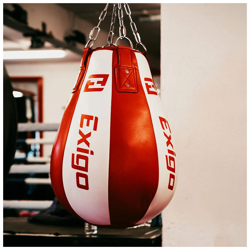 Exigo Super Pro 25kg Leather Maize Bag - Red/White