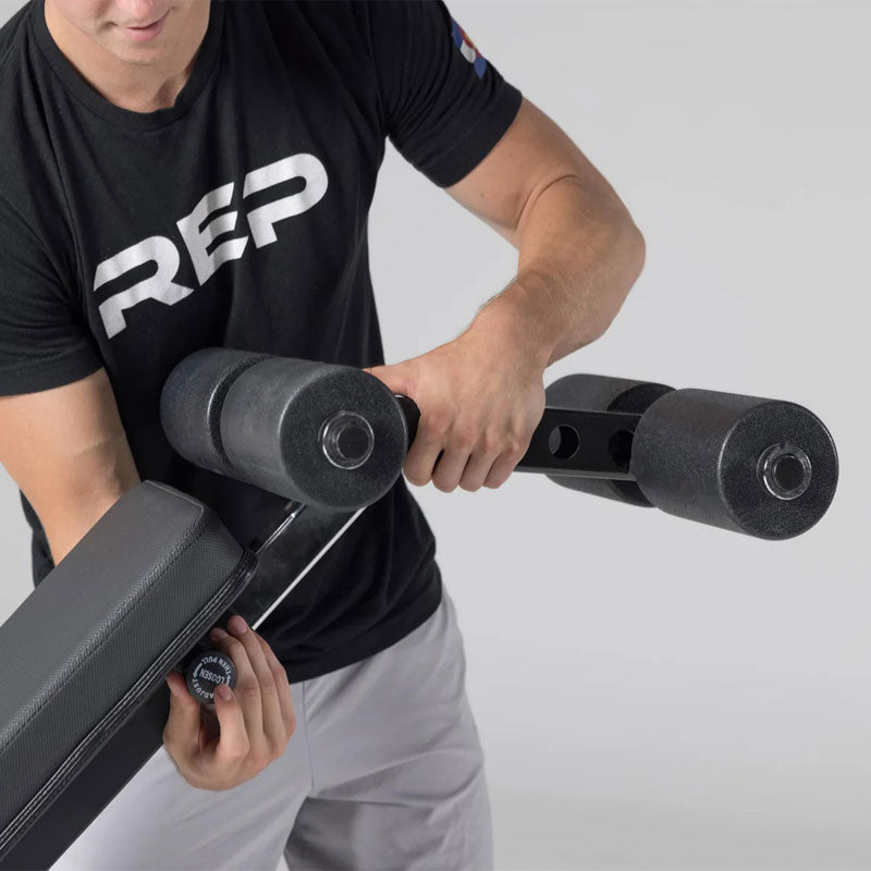Adjustable Bench Leg Roller Attachment