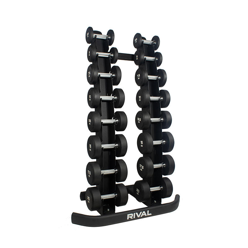 Rival Front-Facing 8 pair Commercial Vertical Dumbbell Storage Rack