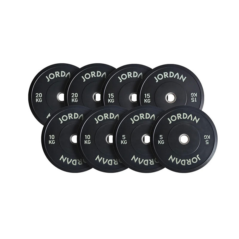 JORDAN® Black Rubber Bumper Weight Plates - NEW DESIGN