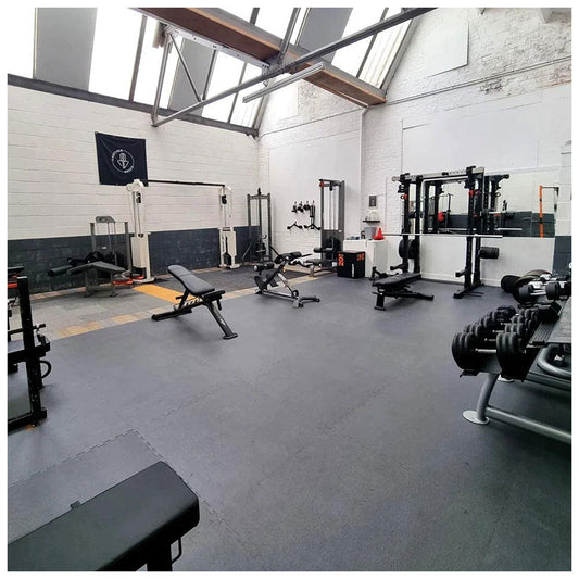 15mm Black Interlocking Gym Floor Jigsaw Mats