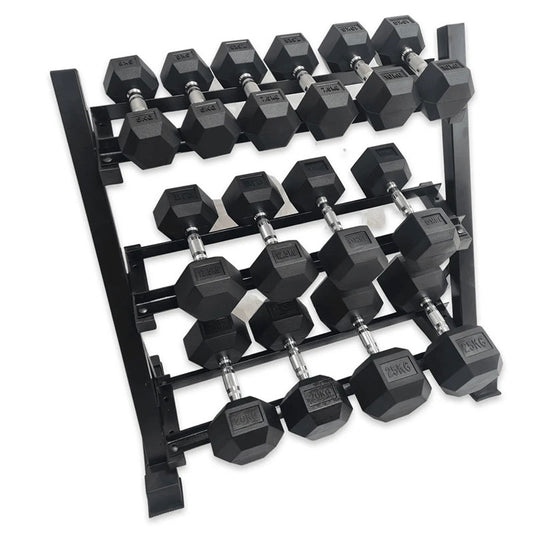 2-Tier & 3-Tier Hex Dumbbell Racks