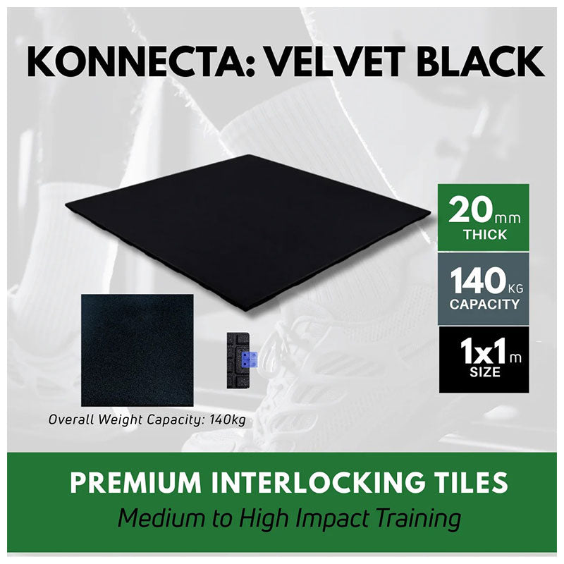 20mm Konnecta Snowflake Self-Locking Gym Flooring Mat