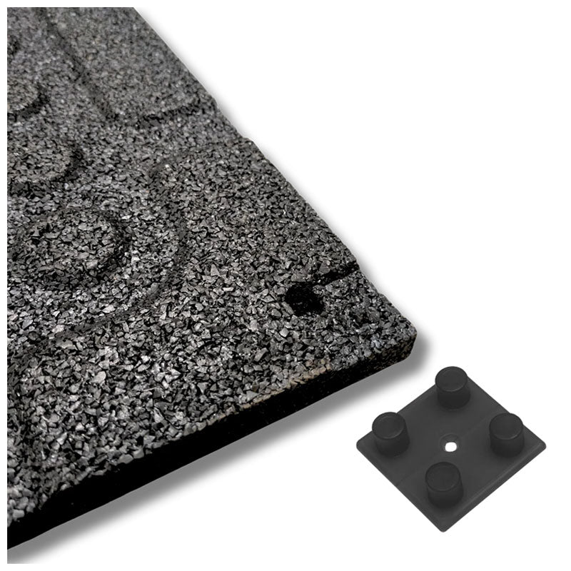 20mm Onyx EPDM Rubber Gym Tiles