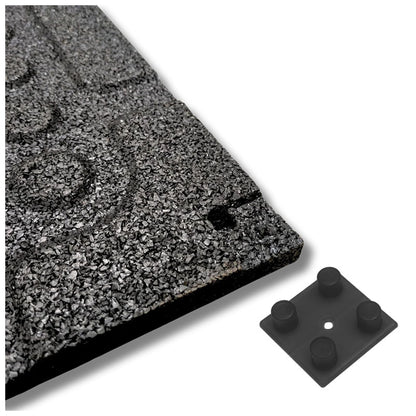 20mm Onyx EPDM Rubber Gym Tiles