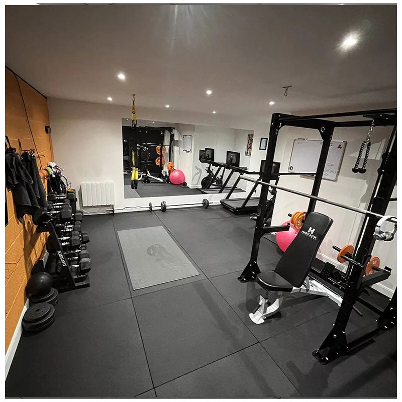 20mm PRO Rubber Gym Flooring Tiles – Smooth Top Surface - UK's Top Rated