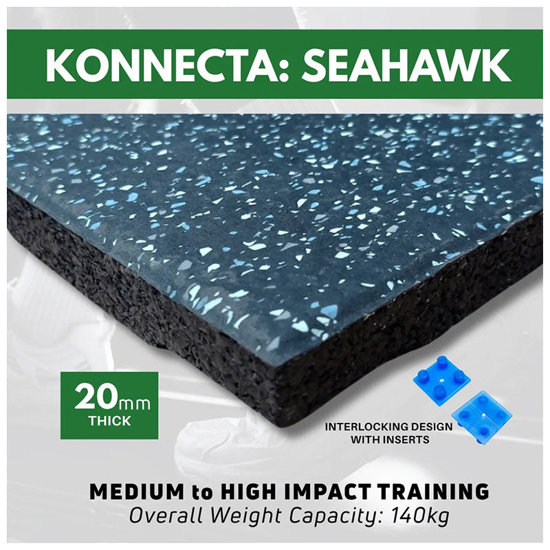 20mm Seahawk Fleck Rubber Gym Tile