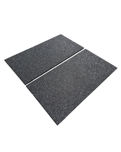 20mm Premium Black Rubber Tile (1m x 0.5m / Grey Fleck)