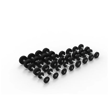 Urethane Round Dumbbells Sets With Optional Storage Rack 25kg
