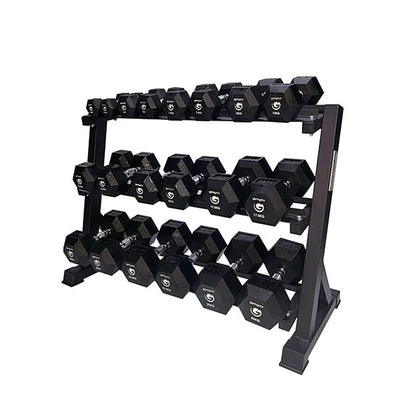 3 Tier Hex Dumbbell Rack