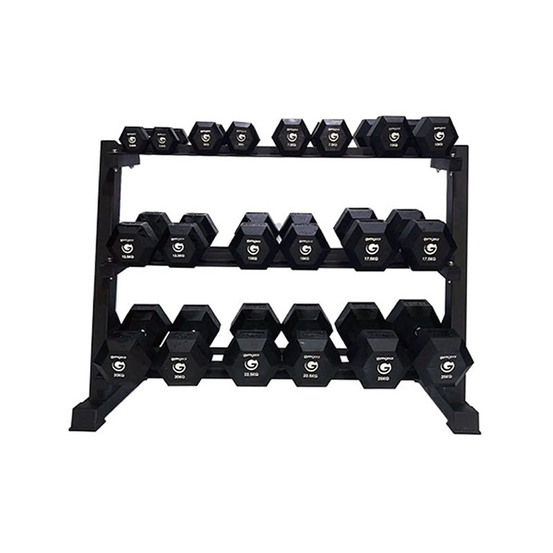 3 Tier Hex Dumbbell Rack