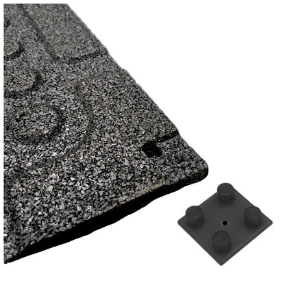30mm Onyx EPDM Rubber Gym Tiles