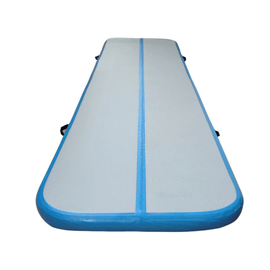400 x 100cm Inflatable Gymnastics Air Track – Blue - Free Shipping