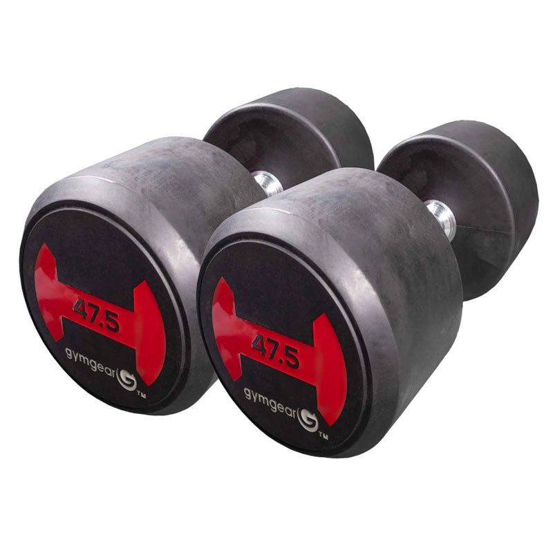 47.5kg Rubber Dumbbells Pair