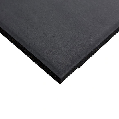 20mm Premium Black Rubber Gym Floor Tile (1m x 0.5m / Black)