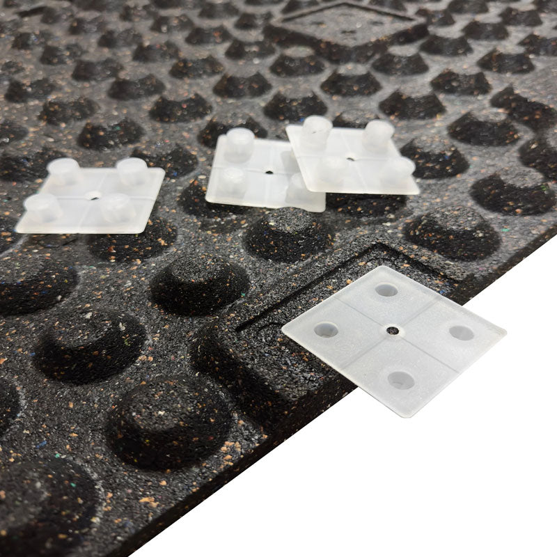 30mm Premium Black Rubber Tiles (1m x 0.5m / Grey Fleck)