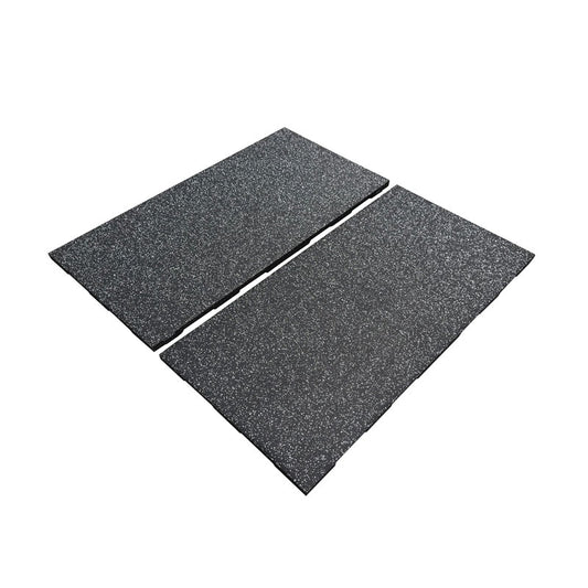 40mm Premium Black Rubber Tiles (1m x 0.5m / Grey Fleck)