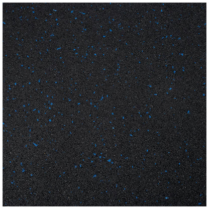 Blue Fleck SBR Interlocking Rubber Gym Flooring with Connectors (1m x 1m) (20mm)