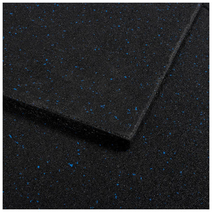 Blue Fleck SBR Interlocking Rubber Gym Flooring with Connectors (1m x 1m) (20mm)