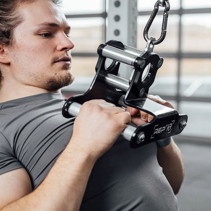 REP® x Kleva Built® Atlas™ Close-Grip Cable and Landmine Attachment