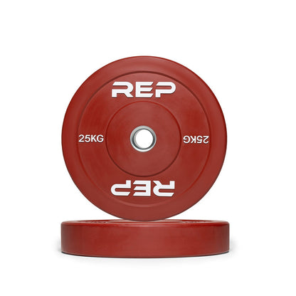 Colour Bumper Plates (KG) - 25kg Pair (Red)