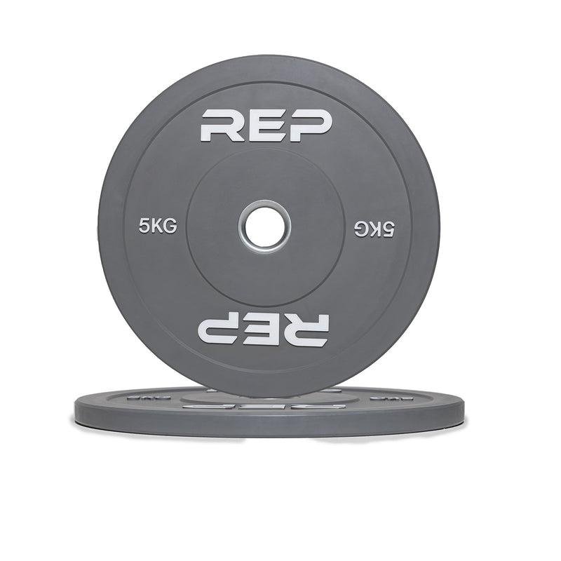 Colour Bumper Plates (KG) - 5kg Pair (Gray)