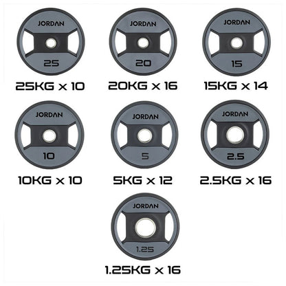 JORDAN® Custom Urethane Dual Grip Olympic Plates