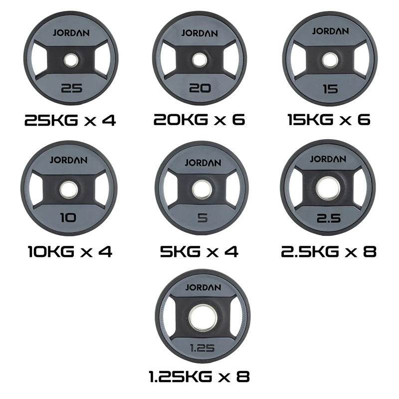 JORDAN® Custom Urethane Dual Grip Olympic Plates