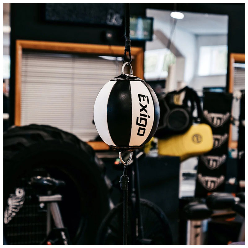 Exigo Super Pro Leather Double End Ball - Black/White