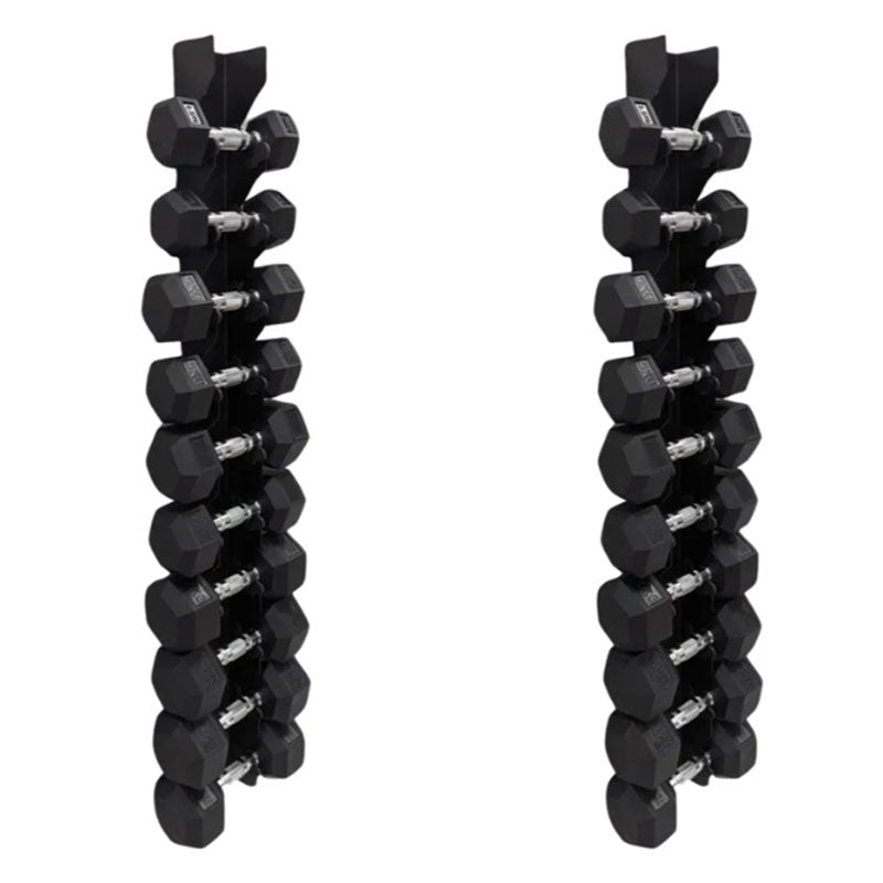Dumbbell Set with Wall Mounted Dumbbell Storage Racks