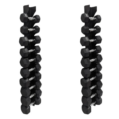 Dumbbell Set with Wall Mounted Dumbbell Storage Racks