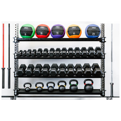 Dumbbell & Kettlebell Storage Shelf