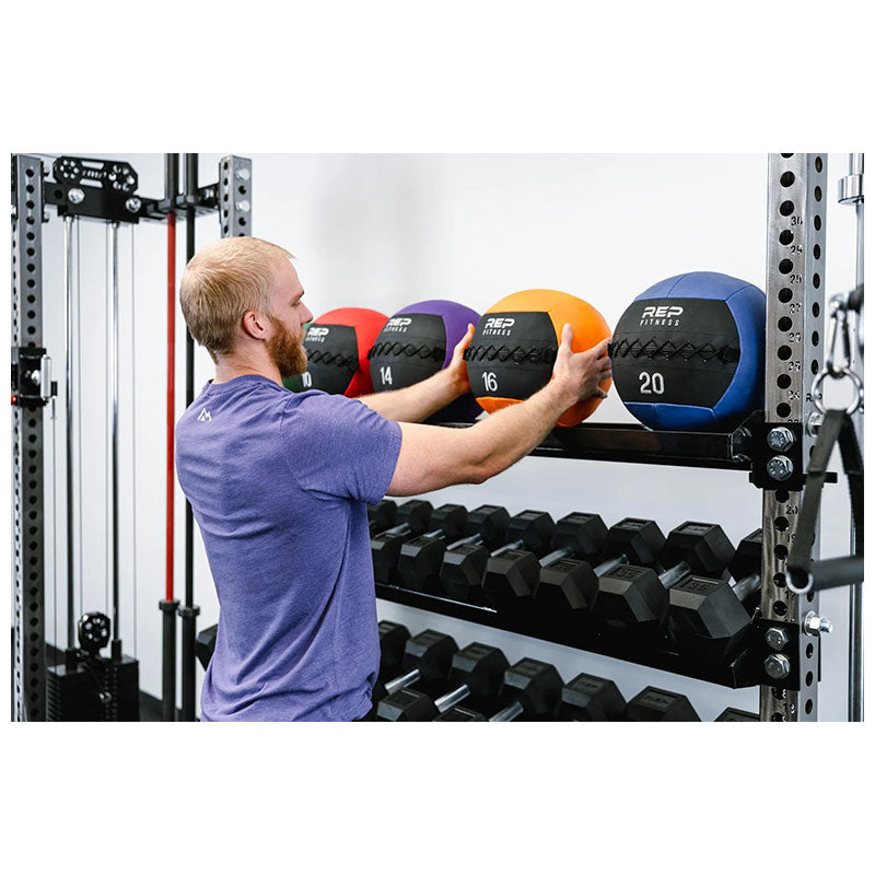 Dumbbell & Kettlebell Storage Shelf
