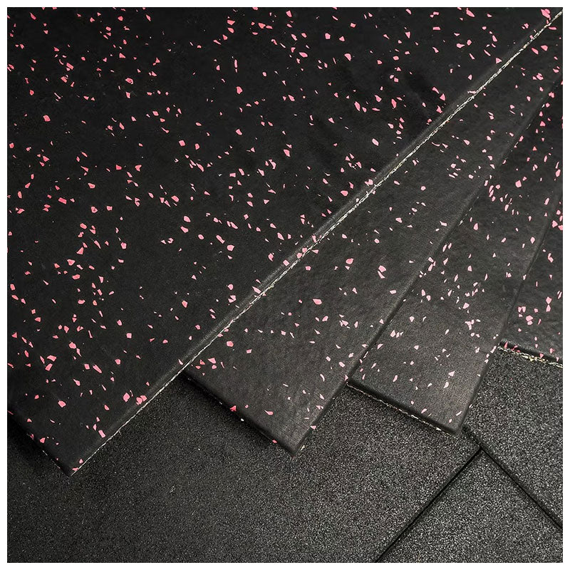 EPDM Luxury Fleck | 1m x 1m | Black with Pink Fleck | 15mm | 20mm