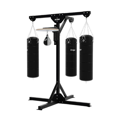 Exigo 4 Station Punch Bag Frame with Speed Ball Platform