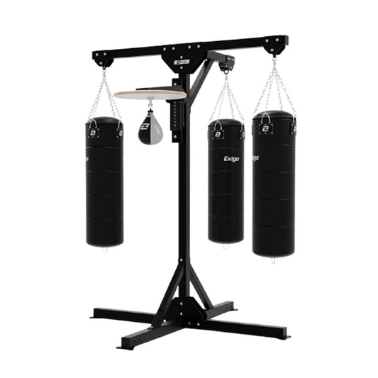 Exigo 4 Station Punch Bag Frame with Speed Ball Platform