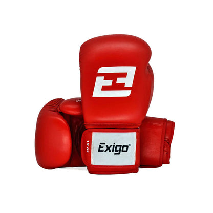 Exigo Contender Sparring Gloves - Red - 14oz