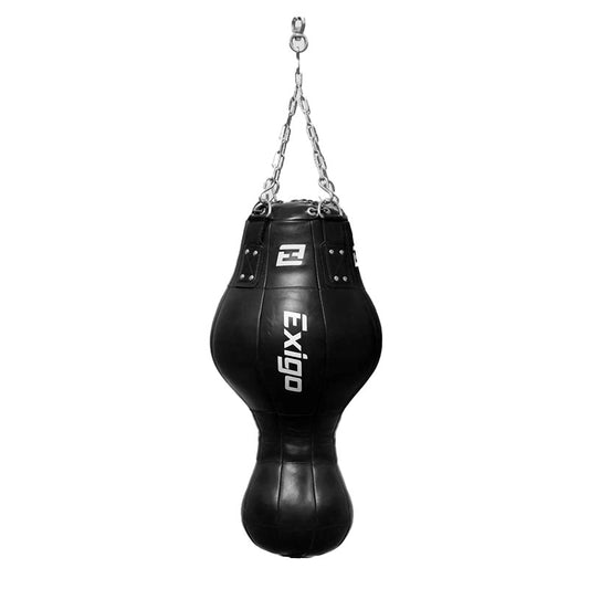 Exigo Super Pro 20kg Leather 3 in 1 Punch Bag - Black