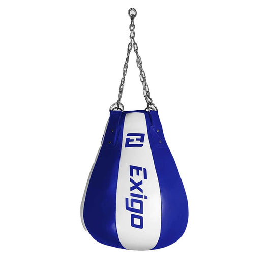 Exigo Super Pro 25kg Leather Maize Bag - Blue/White