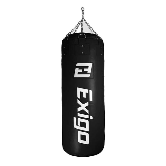 Exigo Super Pro 4ft 60kg Jumbo Leather Punch Bag - Black