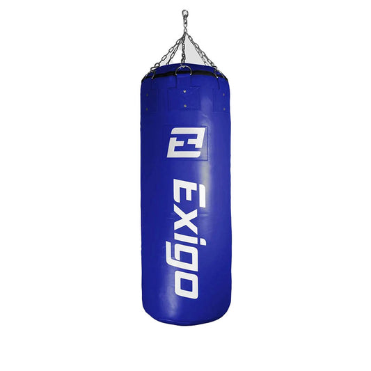 Exigo Super Pro 4ft 60kg Jumbo Leather Punch Bag - Blue