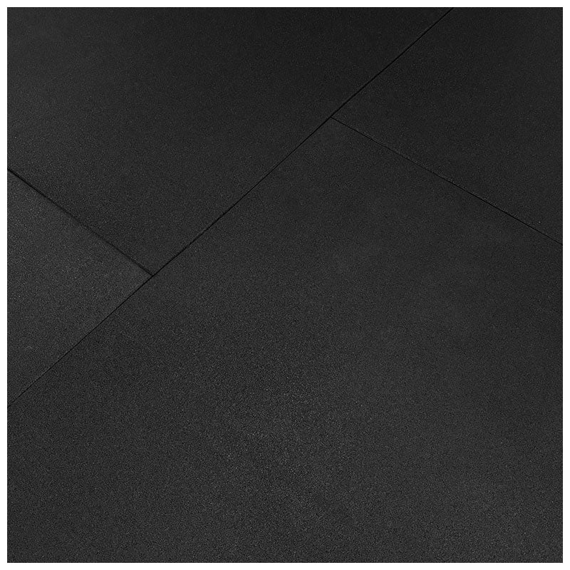 Black SBR Interlocking Rubber Gym Flooring with Connectors (1m x 1m) (20mm)