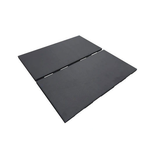 30mm Premium Black Rubber Gym Floor Tile (1m x 0.5m / Black)