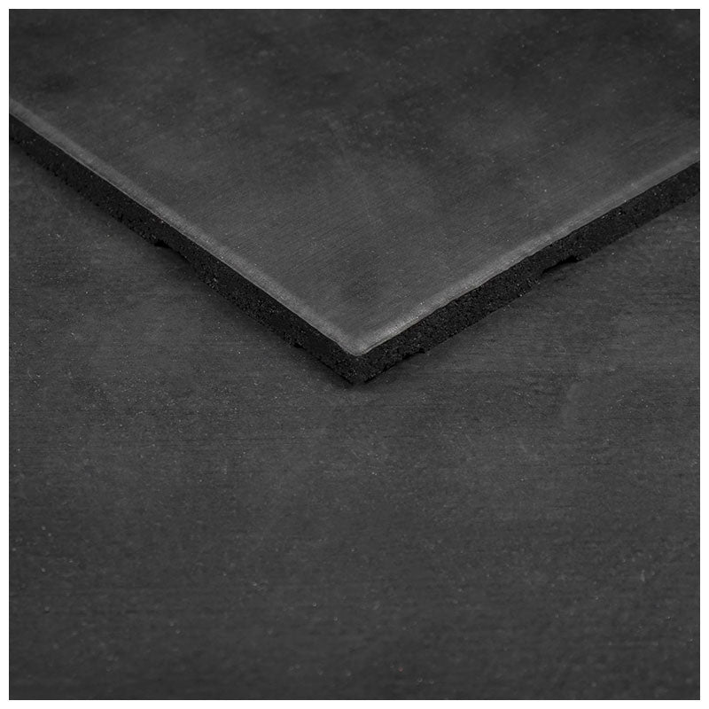 Rival Black Premium Interlocking Rubber Gym Flooring with Connectors (1m x 1m) (30mm)