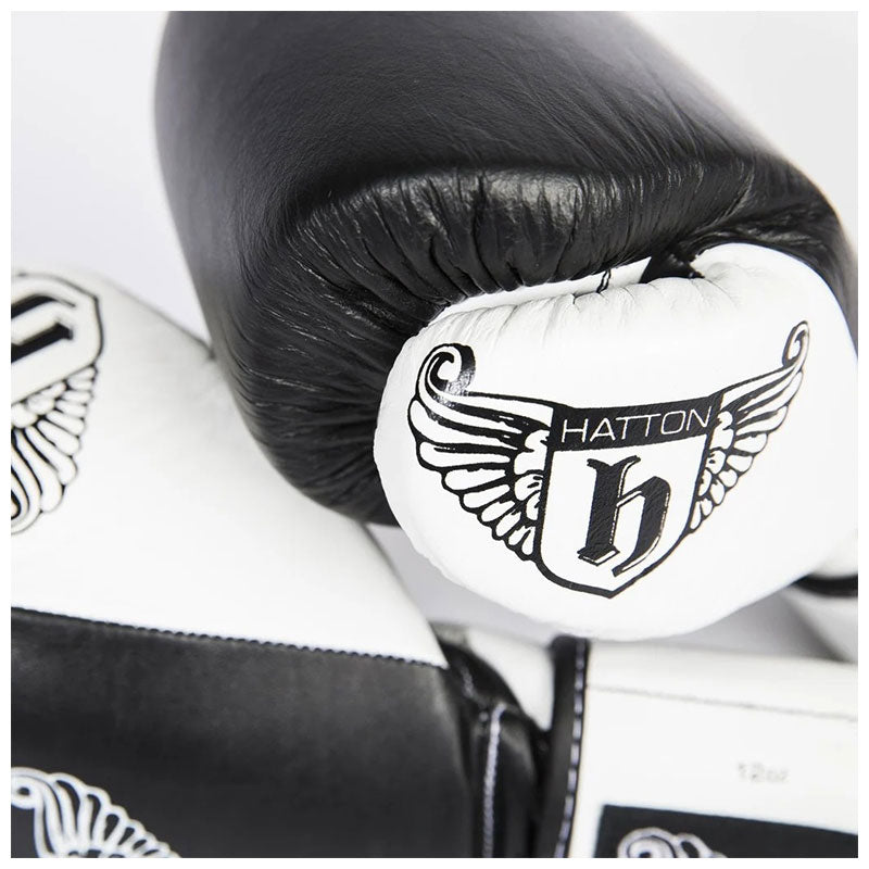 Hatton Boxing Pro Leather Boxing Gloves with Velcro