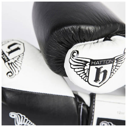 Hatton Boxing Pro Leather Boxing Gloves with Velcro