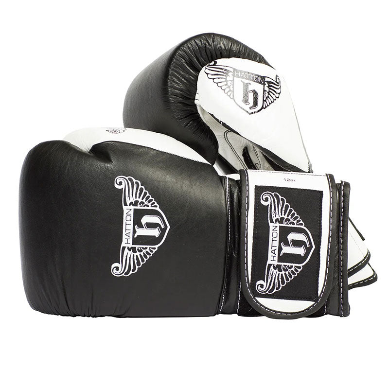 Hatton Boxing Pro Leather Boxing Gloves with Velcro